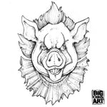 Original Art | Piggiewise | 6x8 Original Pencil Drawing