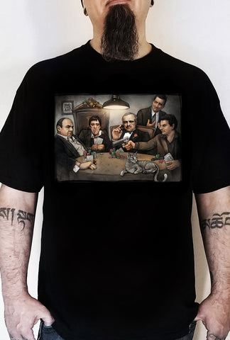 Gangsters | Gangster's Playing Poker | Gents T-Shirt