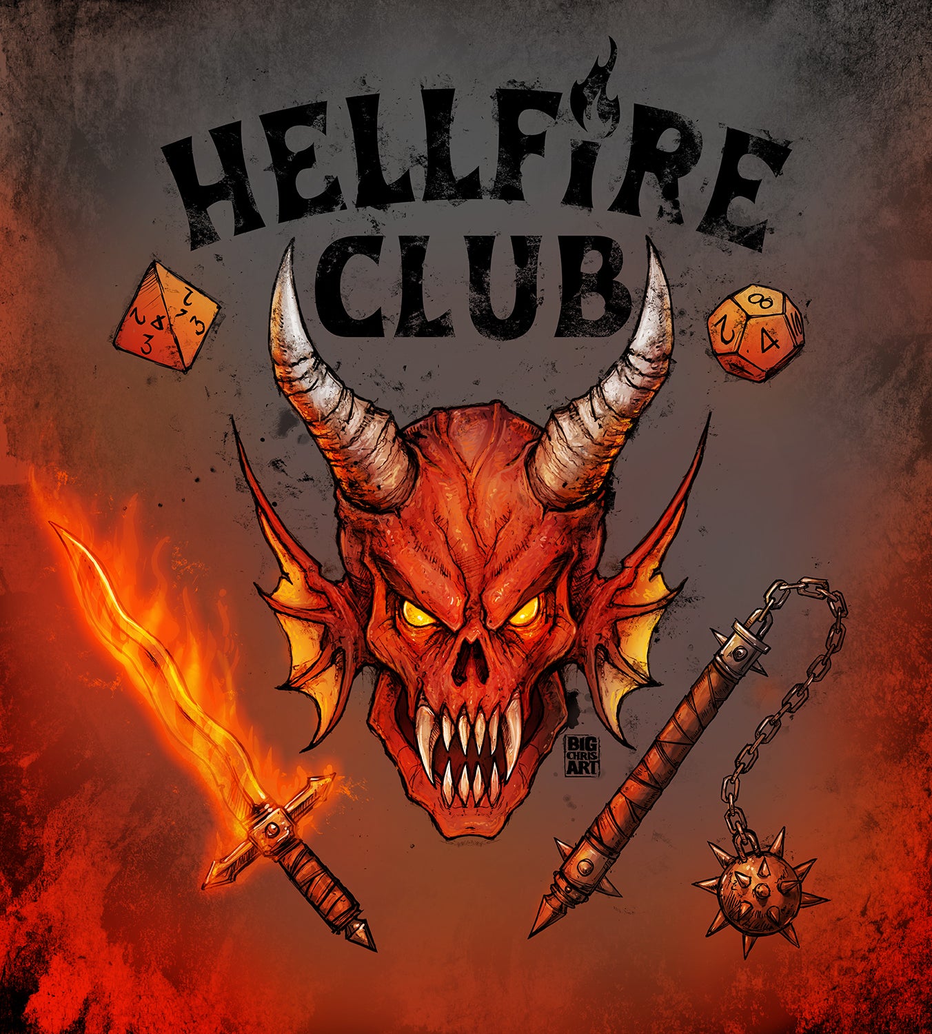 Fandom | Stranger Things - Hellfire Club - Red | 8x10 Prints