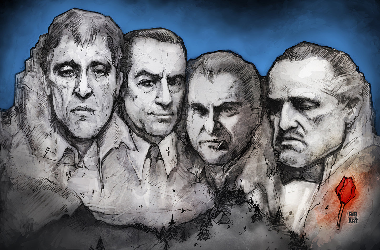 Gangsters | Mt. Mobmore | 11x17 Print