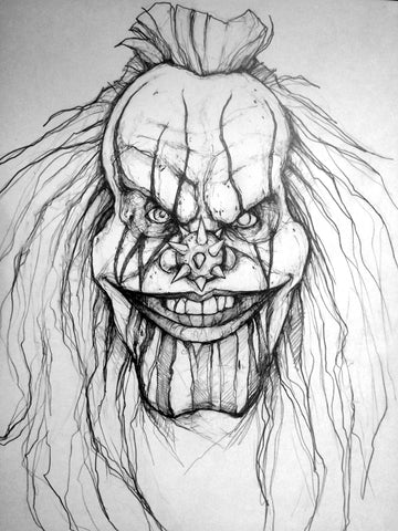 Original Art | Clown | 9x12 Original Pencil Drawing