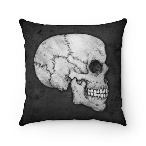 Copy of Apothic Ink | Skull Side | Faux Suede Square Pillow