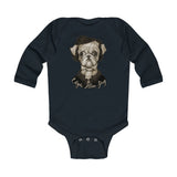 Cuddly Killers | Edgar Allan Pug | Infant Long Sleeve Bodysuit