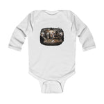 Cuddly Killers | Bulldogs Playing Poker | Infant Long Sleeve Bodysuit
