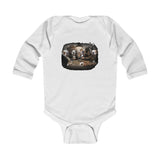 Cuddly Killers | Bulldogs Playing Poker | Infant Long Sleeve Bodysuit