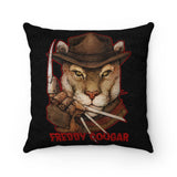 Cuddly Killers | Freddy Cougar | Faux Suede Square Pillow