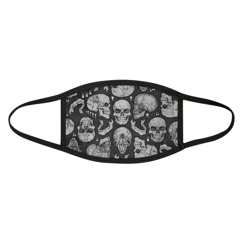 Apothic Ink | Skulls - Light Grey | Mixed-Fabric Face Mask