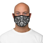 Apothic Ink | Skull Pattern - Light Grey | Fitted Polyester Face Mask