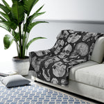 Apothic Ink | Skull Pattern | Sherpa Fleece Blanket