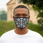 Apothic Ink | Skulls - Light Grey | Mixed-Fabric Face Mask