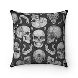 Copy of Apothic Ink | Skull Side | Faux Suede Square Pillow