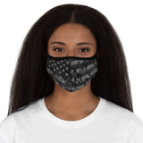 Patriot | Black and Grey camp flag | Fitted Polyester Face Mask
