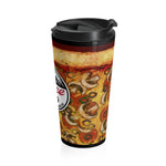 Slice 420 Pizza | Pepperoni, Mushrooms & Olives Logo | Stainless Steel Travel Mug