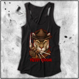 Cuddly Killers | Freddy Cougar | Ladies Racerback Tank