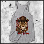 Cuddly Killers | Ladies | Freddy Cougar | Triblend Racerback Tank
