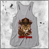 Cuddly Killers | Freddy Cougar | Ladies Racerback Tank