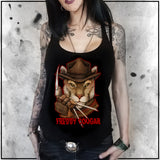 Cuddly Killers | Freddy Cougar | Ladies Racerback Tank