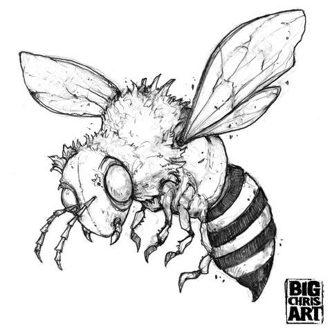 Cuddly Killers | Art | Beetlejuice | 6x8 Original Pencil Drawing