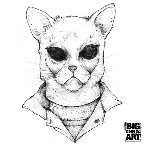 Cuddly Killers | Art | Michael Meowers | 6x8 Original Pencil Drawing
