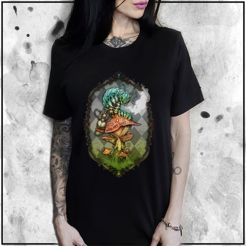 Sinister Fables | Alice - Who Are You - Full Color | Ladies Oversized Tee