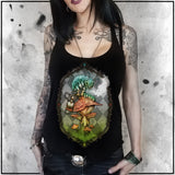 Sinister Fables | Alice - Who Are You - Full Color | Ladies Racerback Tank