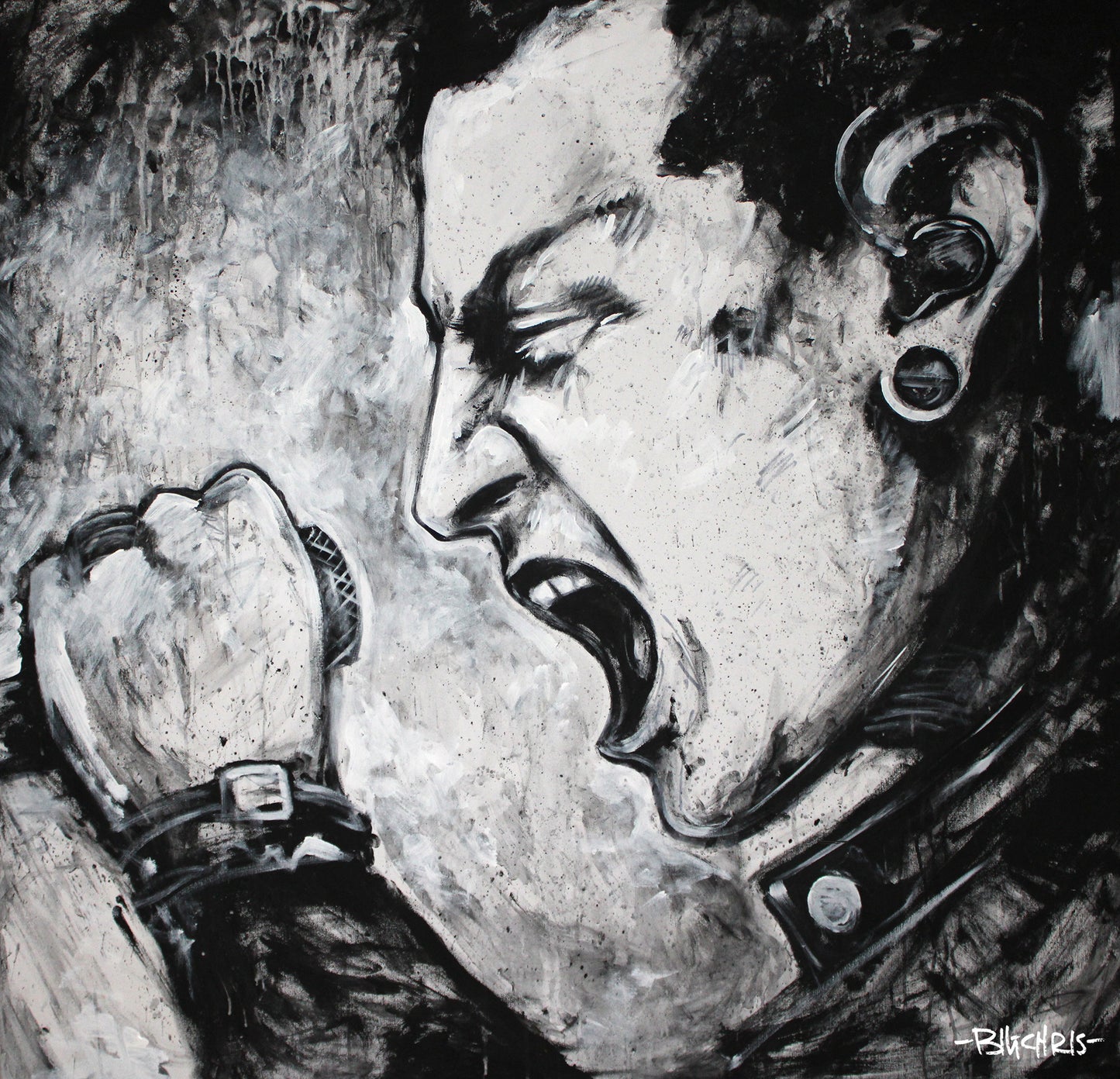 Original Art | Chester Bennington | Original Painting | 40"x40"