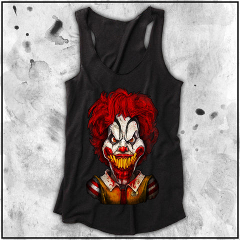 Ladies | Cult Of Fools- Ronald McDeath | Triblend Racerback Tank