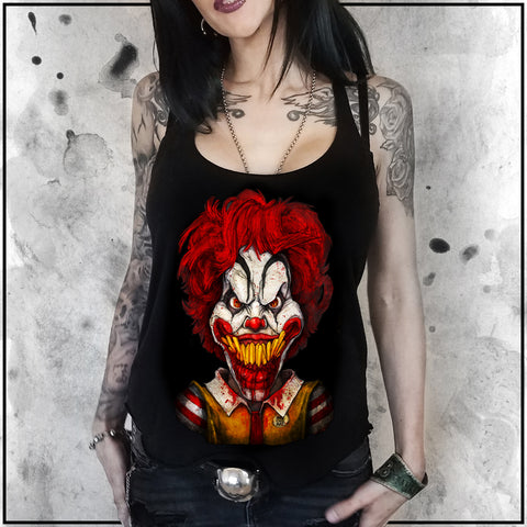 Ladies | Cult Of Fools- Ronald McDeath | Triblend Racerback Tank
