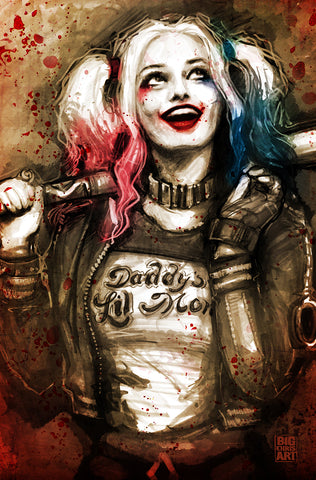The Joker - Harley Quinn- 11x17 Print