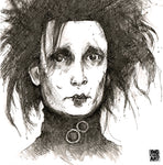 Edward Scissorhands - 8.5x9 Original Black Ink Drawing