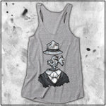 Ladies | Big Chris Art Markers- Fish for Brains | Triblend Racerback Tank