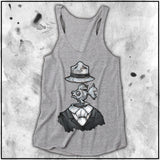 Ladies | Big Chris Art Markers- Fish for Brains | Triblend Racerback Tank