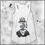 Ladies | Big Chris Art Markers- Fish for Brains | Triblend Racerback Tank