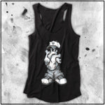 Ladies | Big Chris Art Markers- Heart Headed | Triblend Racerback Tank