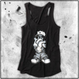 Ladies | Big Chris Art Markers- Heart Headed | Triblend Racerback Tank
