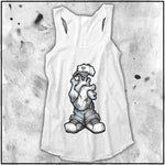 Ladies | Big Chris Art Markers- Heart Headed | Triblend Racerback Tank