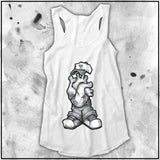 Ladies | Big Chris Art Markers- Heart Headed | Triblend Racerback Tank