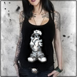 Ladies | Big Chris Art Markers- Heart Headed | Triblend Racerback Tank
