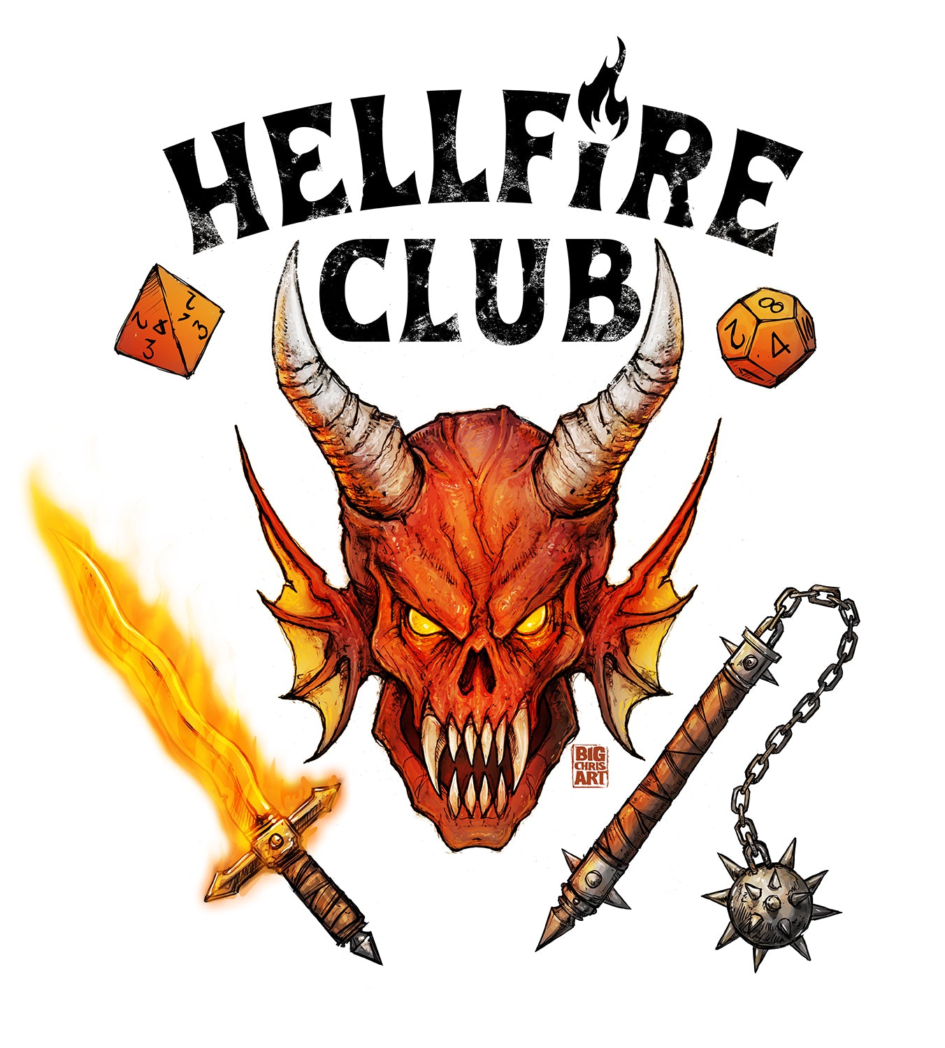 Fandom | Stranger Things - Hellfire Club - White | 8x10 Prints