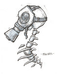I Feel Fine Original Black and White Marker Drawing
