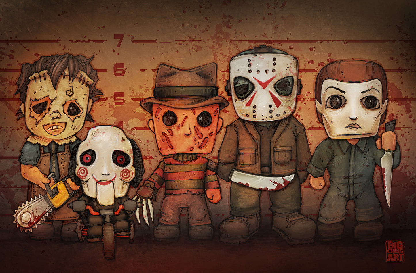 Horror | Killer Line-Up | 11x17 Print