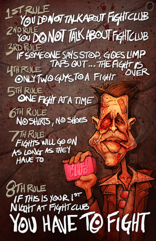 Fight Club - Rules 11x17 Print