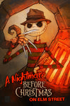 Nightmare Before Christmas on Elm Street - 11x17 Print