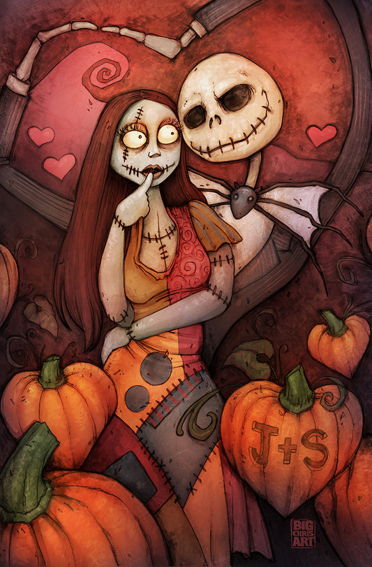 Fandom | Nightmare Before Christmas Jack and Sally | 11x17 Print