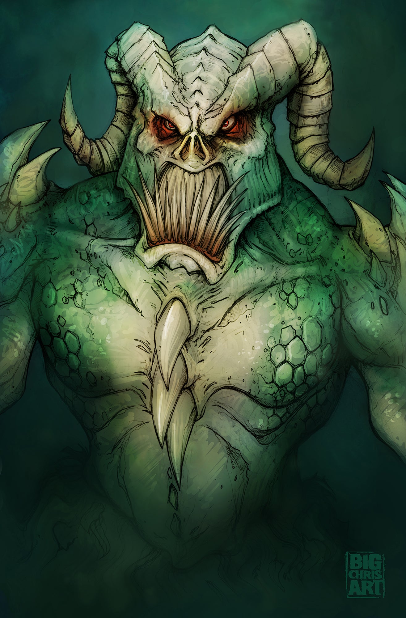 Horror | Nicole Chilelli - Sea Demon | 11x17 Print
