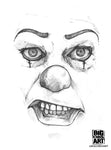 Original Art | Pennywise (Old) | Original Pencil Drawing