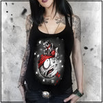 Ladies | Sinister Fables - Cow Jumping Over the Moon | Triblend Racerback Tank