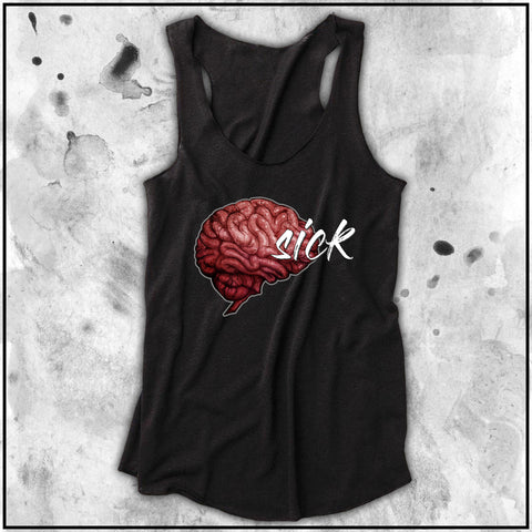 Ladies | Twisted Insane - Brain Sick 1 | Triblend Racerback Tank