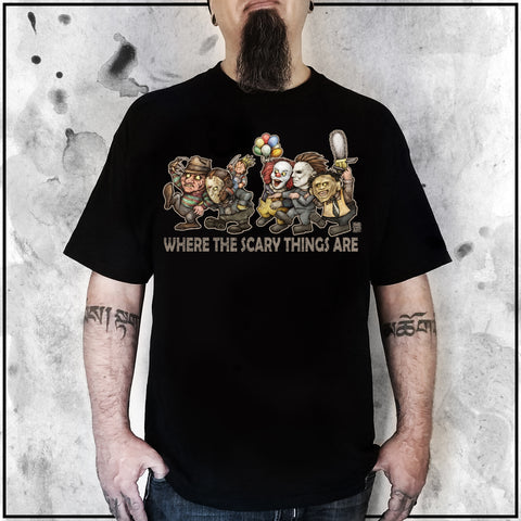 Horror | Where the Scary Things Are 1 | Gents T-Shirt