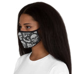 Apothic Ink | Skull Pattern - Light Grey | Fitted Polyester Face Mask